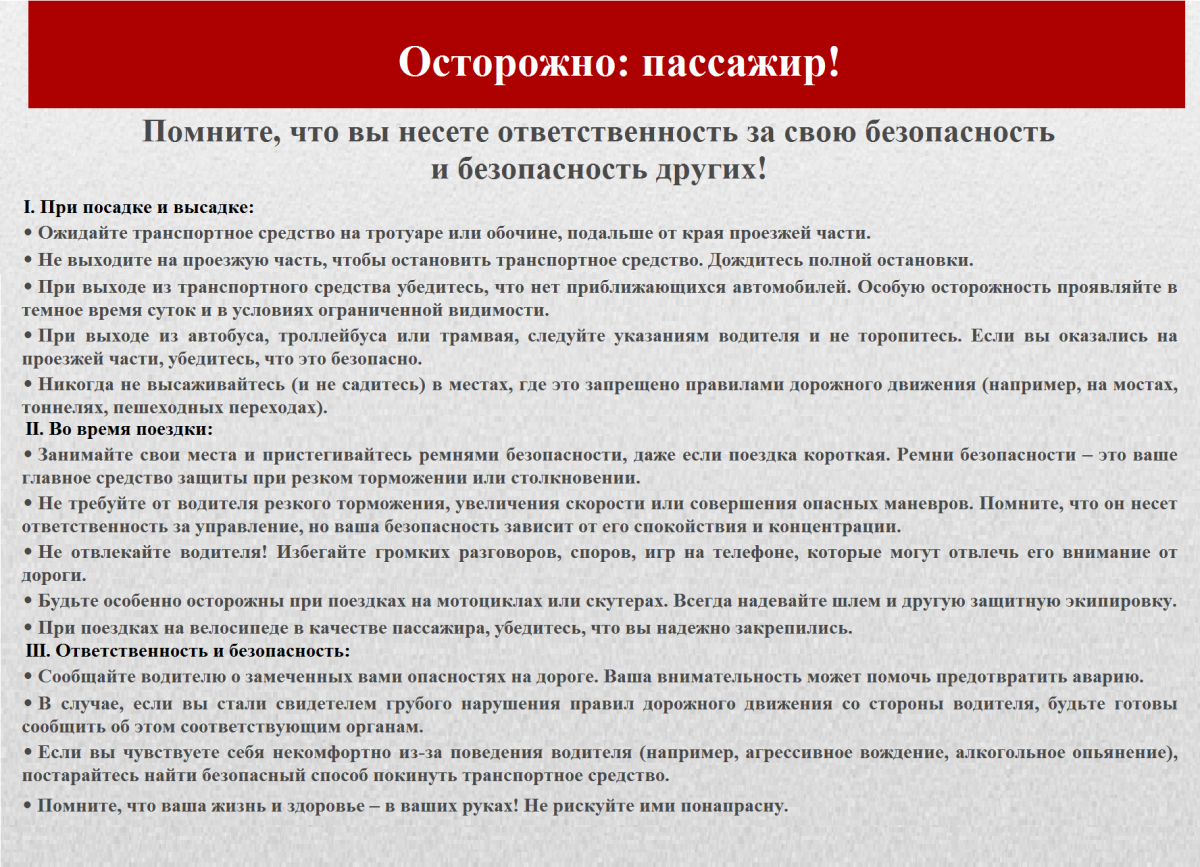 Единый день безопасности:  "Осторожно: пассажир!" Фото 1